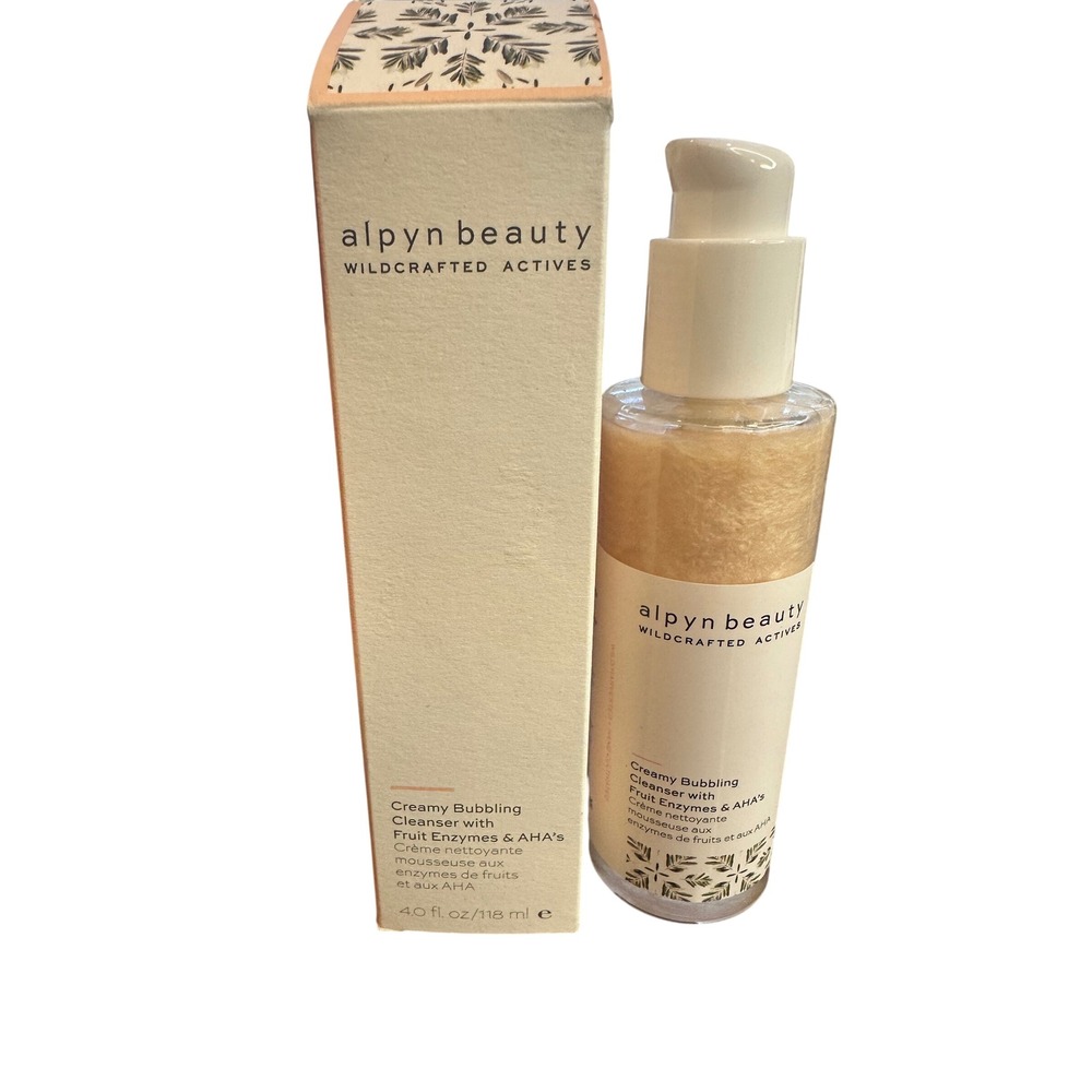 Alpyn Beauty Creamy Bubbling Cleanser Fruit Enzymes & AHAs 4oz 118ml New